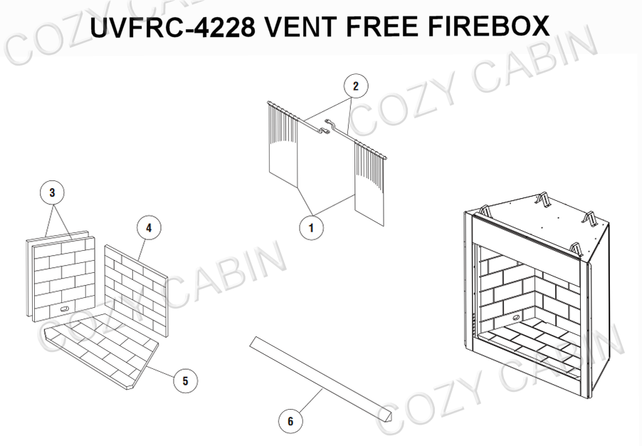 Superior Vent Free Firebox (UVFRC-4228) #UVFRC-4228